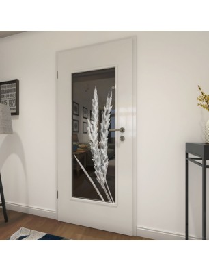 Lichtausschnitt Ernte III Gelasert Auf Grauglas