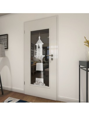 Lichtausschnitt Leuchtturm 2 Gelasert Auf Grauglas