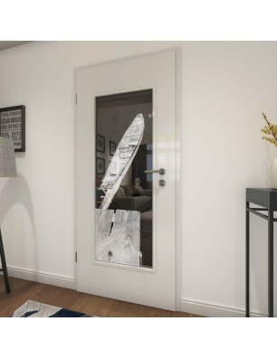 Lichtausschnitt Boot 2 Gelasert Auf Grauglas