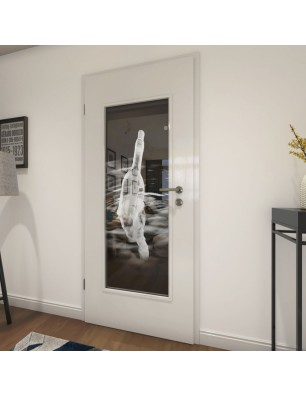 Lichtausschnitt Nachricht Gelasert Auf Grauglas