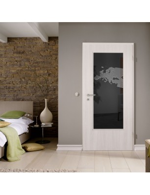 Lichtausschnitt Europa Gelasert Auf Grauglas