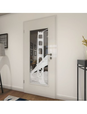 Lichtausschnitt San Fransisco Gelasert Auf Grauglas