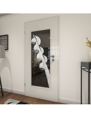 Lichtausschnitt Maikäfer Gelasert Auf Grauglas