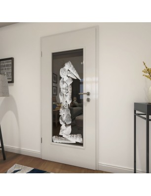 Lichtausschnitt Muscheln I Gelasert Auf Grauglas