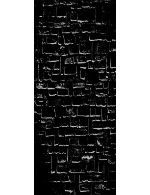 Lichtausschnitt Steinwand Gelasert Auf Grauglas