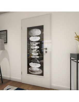 Lichtausschnitt Burger Gelasert Auf Grauglas