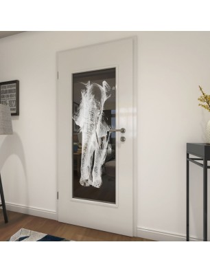 Lichtausschnitt Elefant Gelasert Auf Grauglas