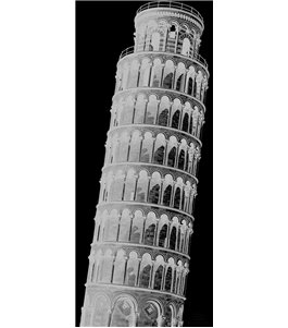 Lichtausschnitt Pisa Gelasert Auf Grauglas