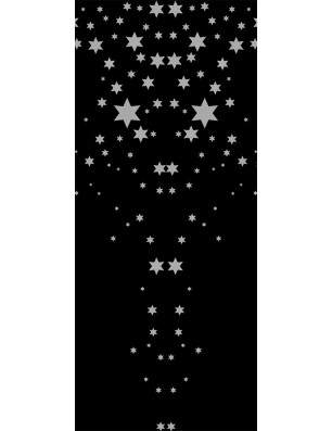 Lichtausschnitt Sterne Gelasert Auf Grauglas