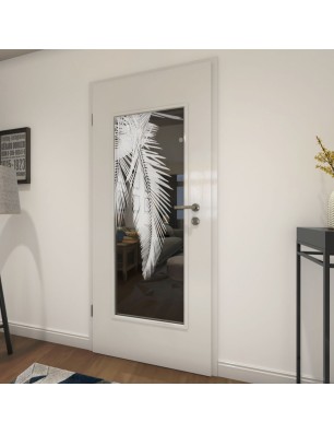 Lichtausschnitt Blätter 2 Gelasert Auf Grauglas