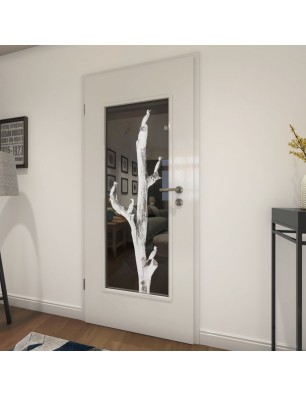 Lichtausschnitt Vögel Gelasert Auf Grauglas