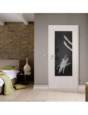 Lichtausschnitt Spargel Gelasert Auf Grauglas