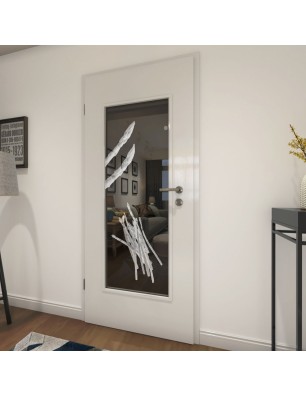 Lichtausschnitt Spargel Gelasert Auf Grauglas