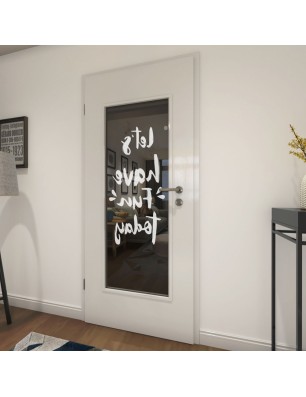 Lichtausschnitt Lets have fun Gelasert Auf Grauglas