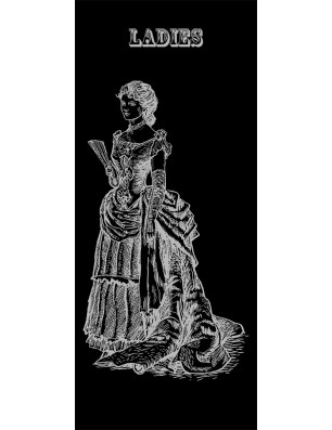 Lichtausschnitt Ladies Gelasert Auf Grauglas