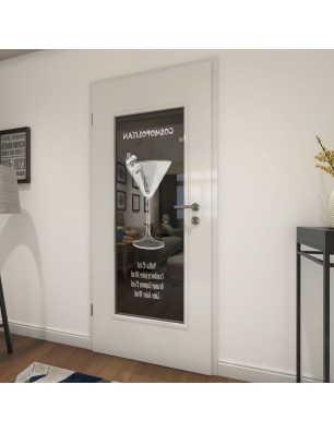 Lichtausschnitt Cosmopolitan Gelasert Auf Grauglas