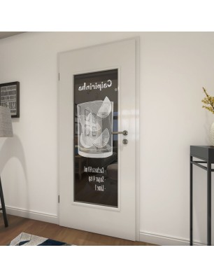 Lichtausschnitt Caipirinha Gelasert Auf Grauglas