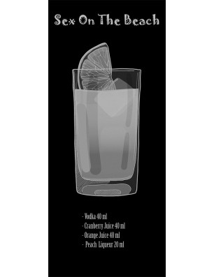 Lichtausschnitt Sex on the beach Gelasert Auf Grauglas