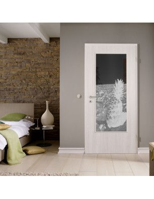 Lichtausschnitt Ananas Gelasert Auf Grauglas