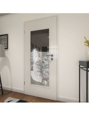 Lichtausschnitt Ananas Gelasert Auf Grauglas