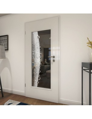 Lichtausschnitt Morgentau  Gelasert Auf Grauglas