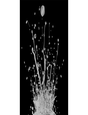 Lichtausschnitt Splash Gelasert Auf Grauglas