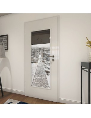 Lichtausschnitt Steg Gelasert Auf Grauglas