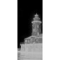 Lichtausschnitt Leuchtturm 5 Gelasert Auf Grauglas Lichtausschnitt Leuchtturm 5 Gelasert Auf Grauglas