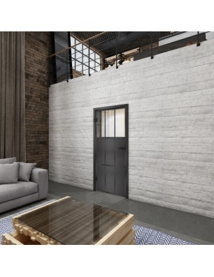 Ganzglastür Loft Schwarzeisen Genietet 23 Auf Klarglas