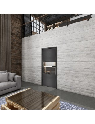 Ganzglastür Loft Schwarzeisen Genietet 27 Auf Klarglas