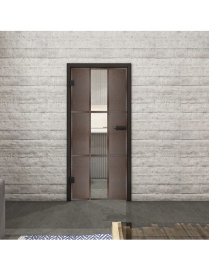 Ganzglastür Loft Rosteisen Genietet 36 Auf Klarglas