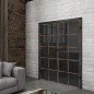 Ganzglastür Loft Rosteisen Genietet 05 Auf Grauglas Ganzglastür Loft Rosteisen Genietet 05 Auf Grauglas