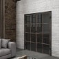 Ganzglastür Loft Rosteisen Genietet 06 Auf Grauglas Ganzglastür Loft Rosteisen Genietet 06 Auf Grauglas
