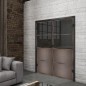 Ganzglastür Loft Rosteisen Genietet 14 Auf Grauglas Ganzglastür Loft Rosteisen Genietet 14 Auf Grauglas