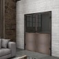 Ganzglastür Loft Rosteisen Genietet 16 Auf Grauglas Ganzglastür Loft Rosteisen Genietet 16 Auf Grauglas