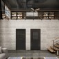 Ganzglastür Loft Schwarzlack 30 Auf Grauglas Ganzglastür Loft Schwarzlack 30 Auf Grauglas