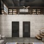 Ganzglastür Loft Schwarzlack 32 Auf Grauglas Ganzglastür Loft Schwarzlack 32 Auf Grauglas