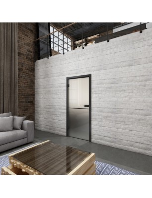 Ganzglastür Loft Schwarzlack 04 Blickdicht-modernes Zuhause