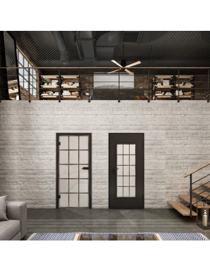 Ganzglastür Loft Rosteisen Genietet 09 Blickdicht