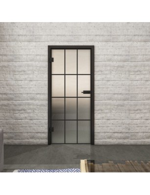 Ganzglastür Loft Schwarzlack 10 Blickdicht-modernes Zuhause