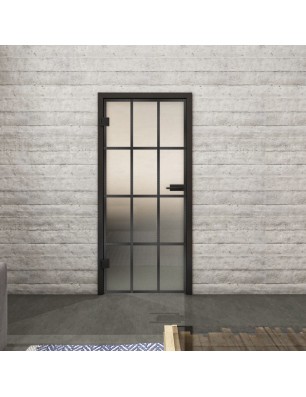 Ganzglastür Loft Schwarzeisen Genietet 10 Blickdicht