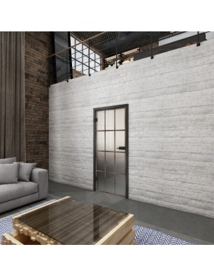 Ganzglastür Loft Rosteisen Genietet 10 Blickdicht