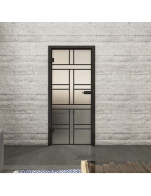 Ganzglastür Loft Schwarzlack 13 Blickdicht-modernes Zuhause