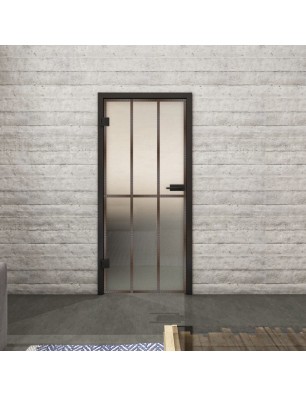 Ganzglastür Loft Rosteisen Genietet 12 Blickdicht