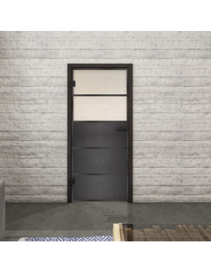 Ganzglastür Loft Schwarzeisen Genietet 13 Blickdicht