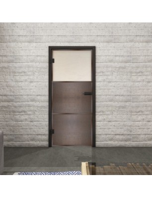 Ganzglastür Loft Rosteisen Genietet 15 Blickdicht