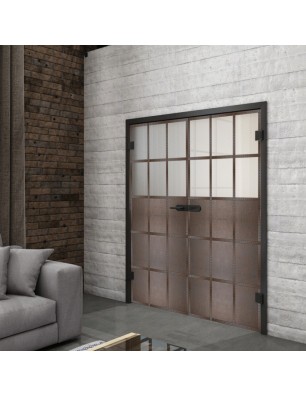 Ganzglastür Loft Rosteisen Genietet 21 Blickdicht