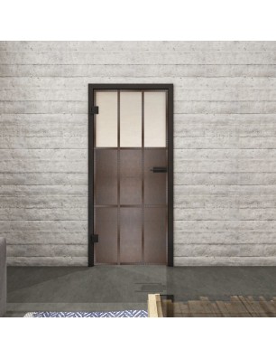 Ganzglastür Loft Rosteisen Genietet 23 Blickdicht