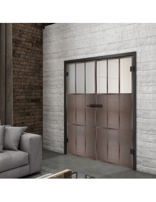 Ganzglastür Loft Rosteisen Genietet 23 Blickdicht