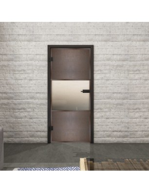 Ganzglastür Loft Rosteisen Genietet 27 Blickdicht